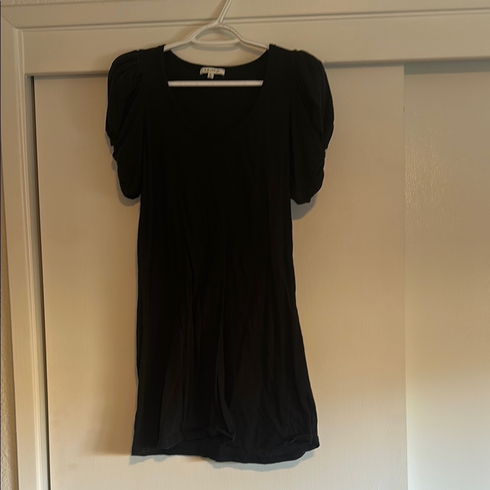 Z Supply Black Casual Puff Sleeve Mini Dress - Picture 2 of 5